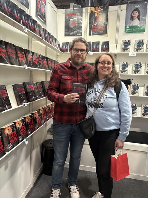 Autor mit Bloggerin