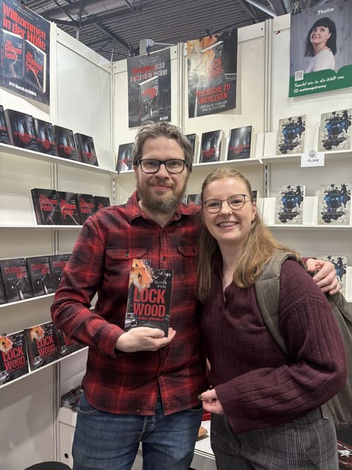 Autor mit Sprecherin Kira