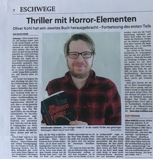 Die fauligen Felder Teil 2 Presse Die fauligen Felder Teil 2 - von Oliver Kohl in der Presse